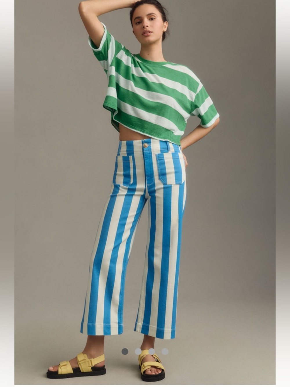 New Maeve Collette Striped Pants Full Length - 30